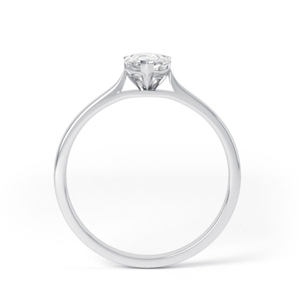 Eng - CARMEN | Pear shape solitaire Diamond Engagement Ring - Image 2