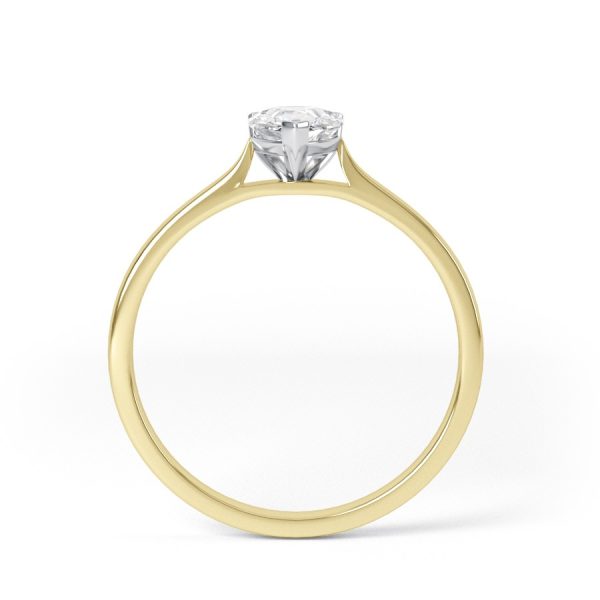 Eng - CARMEN | Pear shape solitaire Diamond Engagement Ring - Image 5