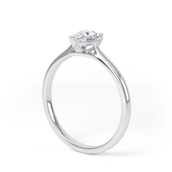 Eng - CARMEN | Pear shape solitaire Diamond Engagement Ring - Image 3