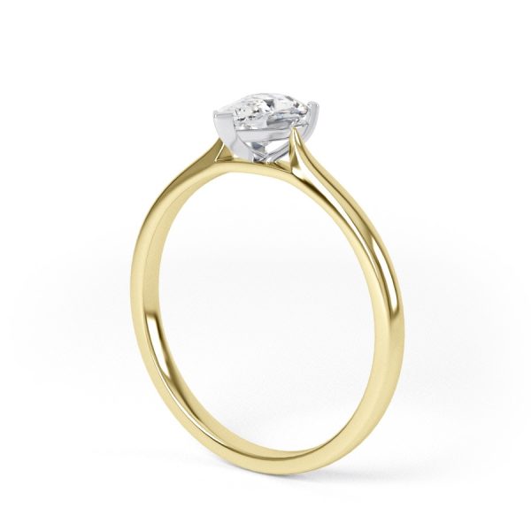 Eng - CARMEN | Pear shape solitaire Diamond Engagement Ring - Image 6