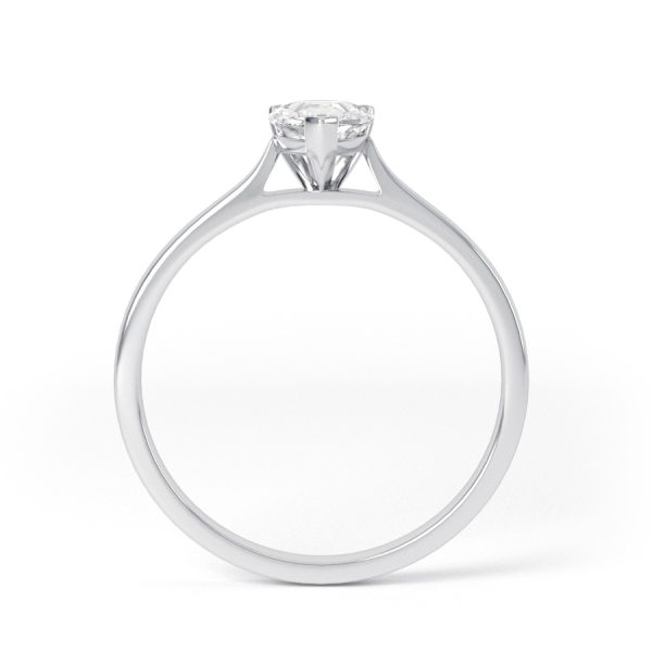 Eng - SKYE | Pear shape straight edge Solitaire Ring - Image 2