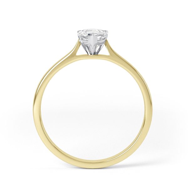 Eng - SKYE | Pear shape straight edge Solitaire Ring - Image 3