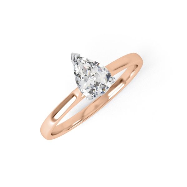 Eng - SKYE | Pear shape straight edge Solitaire Ring - Image 6