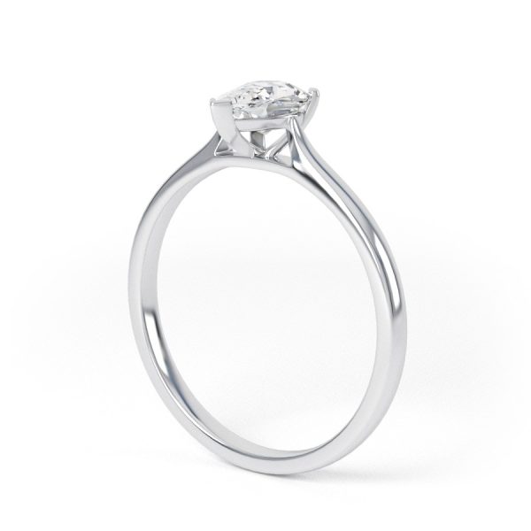 Eng - SKYE | Pear shape straight edge Solitaire Ring - Image 7