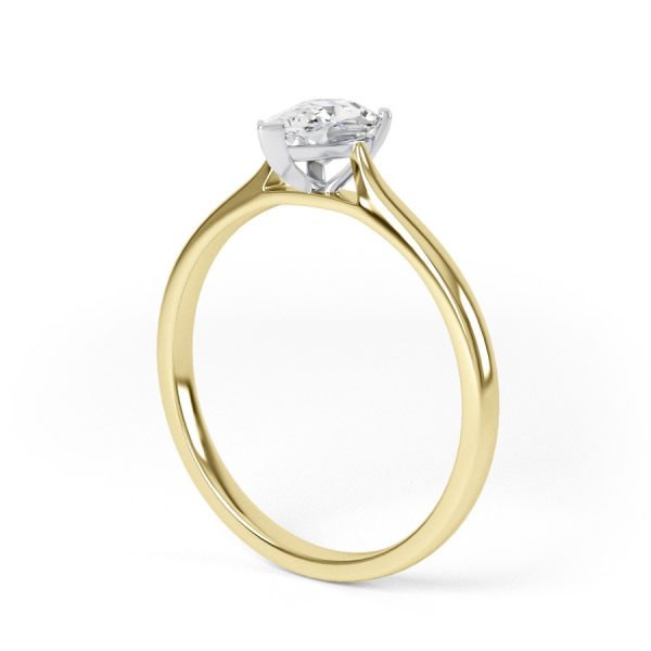 Eng - SKYE | Pear shape straight edge Solitaire Ring - Image 8