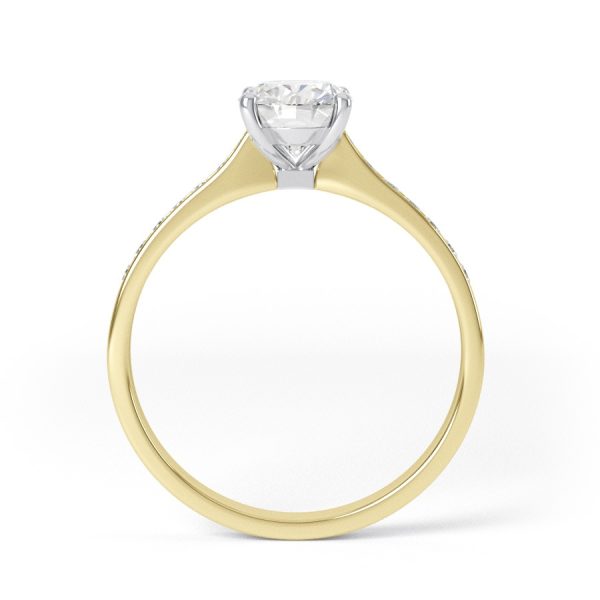 Eng - SAMARA | Oval shape Channel shoulder set Engagement Ring - Image 5