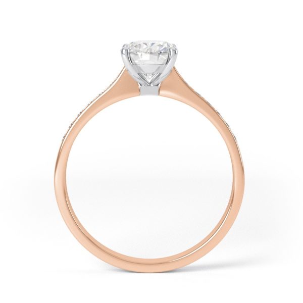 Eng - SAMARA | Oval shape Channel shoulder set Engagement Ring - Image 8