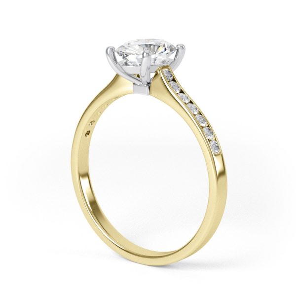 Eng - SAMARA | Oval shape Channel shoulder set Engagement Ring - Image 6