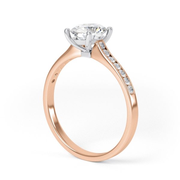 Eng - SAMARA | Oval shape Channel shoulder set Engagement Ring - Image 9