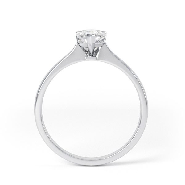 Eng - KENDRA | Pear shape knife edge solitaire diamond ring - Image 2