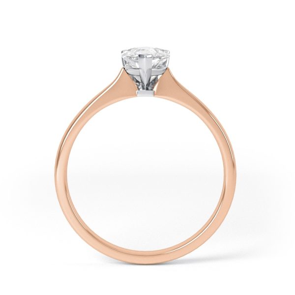 Eng - KENDRA | Pear shape knife edge solitaire diamond ring - Image 8