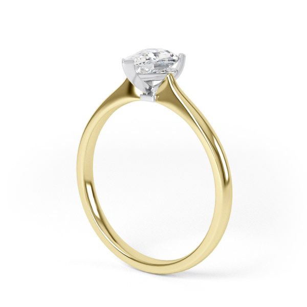 Eng - KENDRA | Pear shape knife edge solitaire diamond ring - Image 6