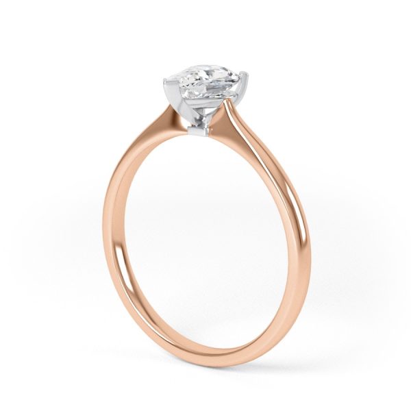 Eng - KENDRA | Pear shape knife edge solitaire diamond ring - Image 9