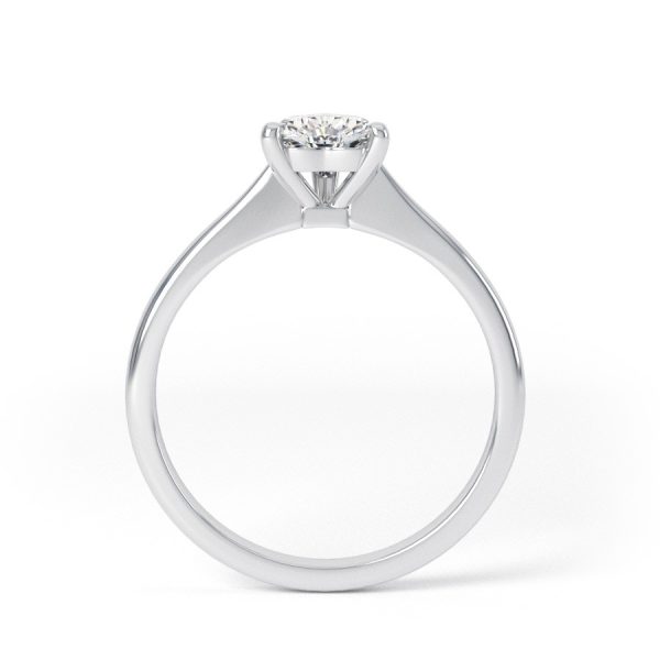 Eng - HARLOW | Heart shape Tapering Petite Diamond Engagement Ring - Image 2