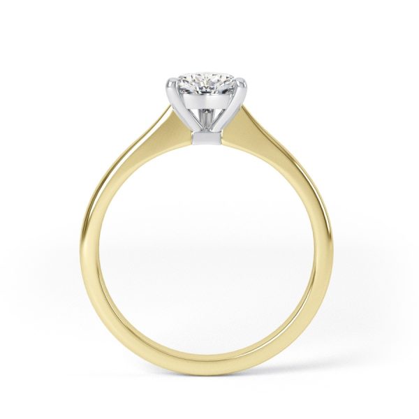 Eng - HARLOW | Heart shape Tapering Petite Diamond Engagement Ring - Image 5