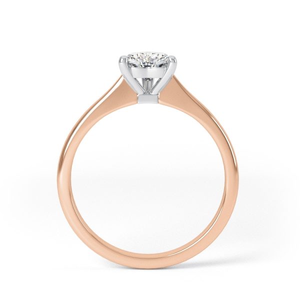 Eng - HARLOW | Heart shape Tapering Petite Diamond Engagement Ring - Image 8