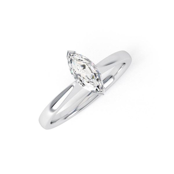 Eng - EVIE | Knife Edge Petite Marquise shape Engagement Ring