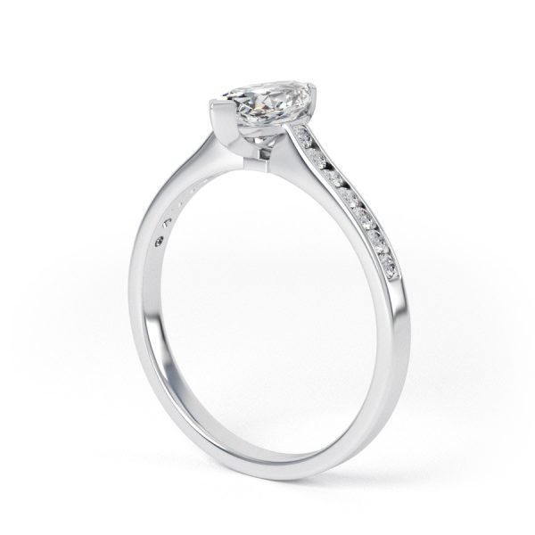 Eng - SHELBY | Marquise shape diamond channel shoulder set Engagement Ring - Image 3