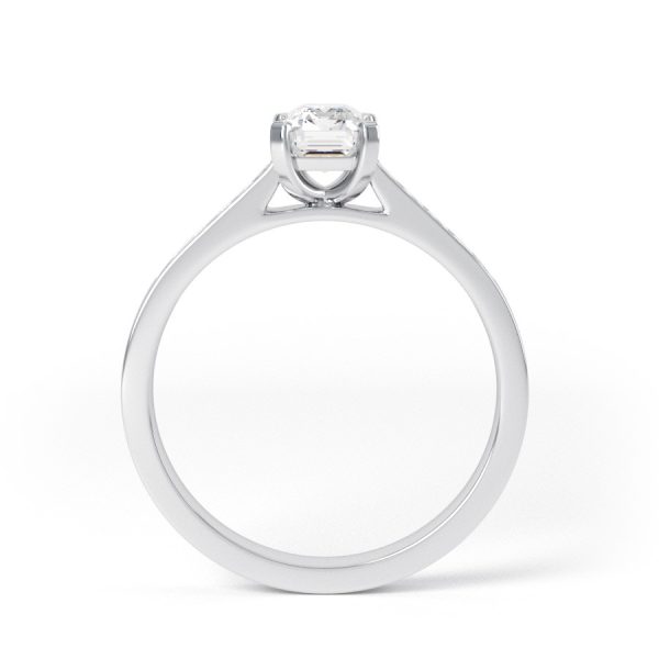 Eng - ISSY | Elegant Four Claw Tapering Style Solitaire Engagement Ring - Image 2