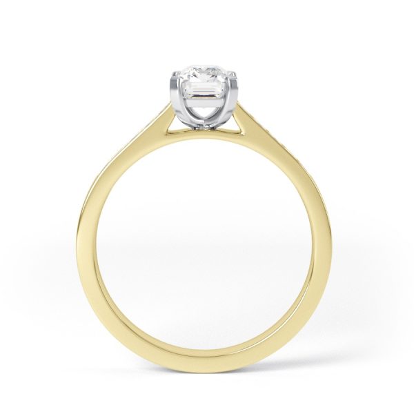 Eng - ISSY | Elegant Four Claw Tapering Style Solitaire Engagement Ring - Image 5