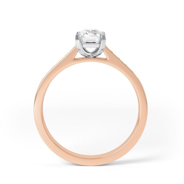 Eng - ISSY | Elegant Four Claw Tapering Style Solitaire Engagement Ring - Image 8