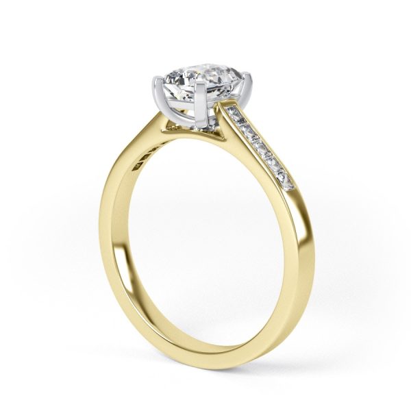 Eng - ISSY | Elegant Four Claw Tapering Style Solitaire Engagement Ring - Image 6