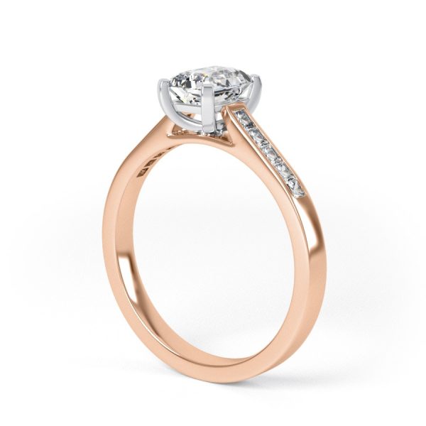 Eng - ISSY | Elegant Four Claw Tapering Style Solitaire Engagement Ring - Image 9