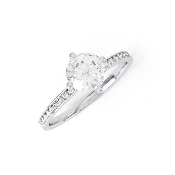 Eng - NINA | Rounded Cut Diamond Engagement Ring