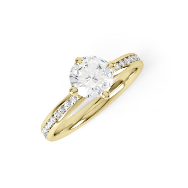 Eng - KINLEY | NEW Channel shoulder Set Engagement Ring - Image 5