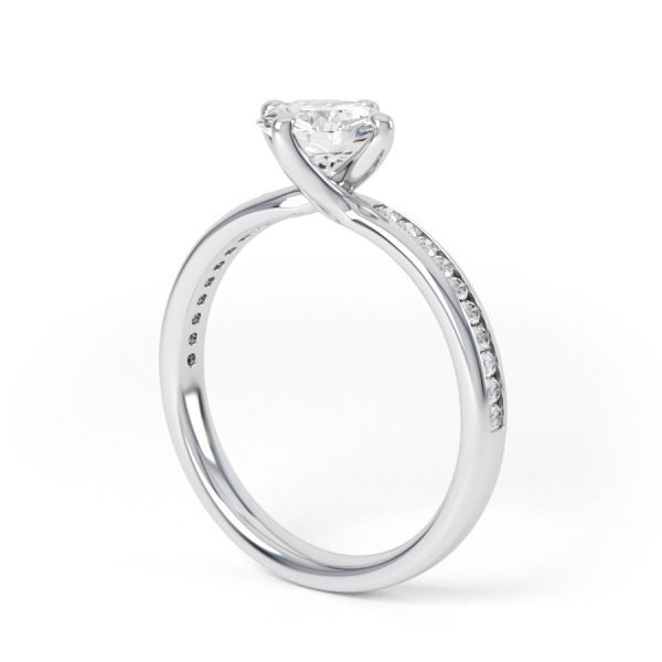 Eng - KINLEY | NEW Channel shoulder Set Engagement Ring - Image 7