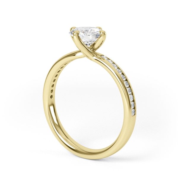 Eng - KINLEY | NEW Channel shoulder Set Engagement Ring - Image 8