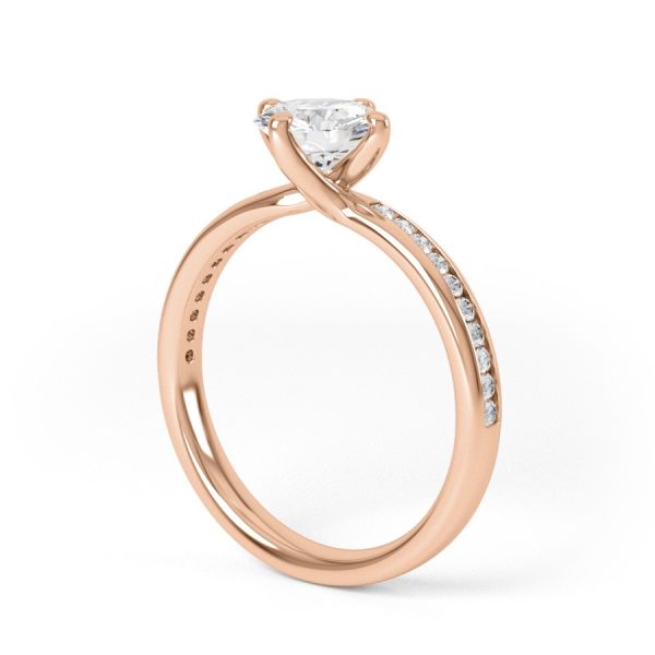 Eng - KINLEY | NEW Channel shoulder Set Engagement Ring - Image 9