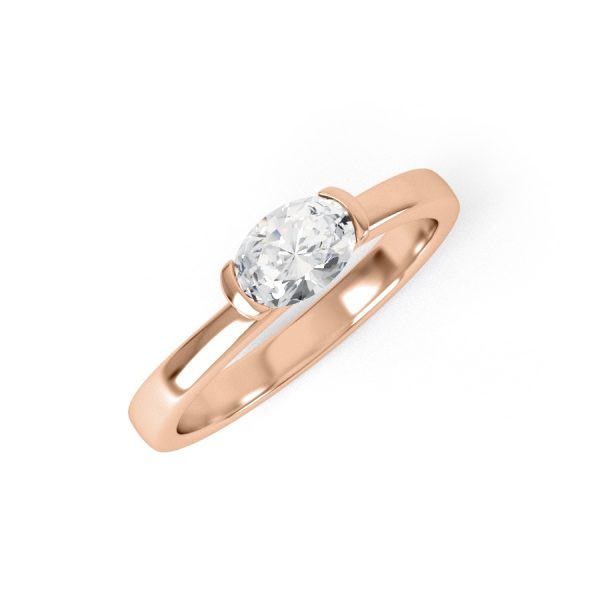 Eng - LEXI | Horizontal set Oval shape Diamond Engagement Ring - Image 7