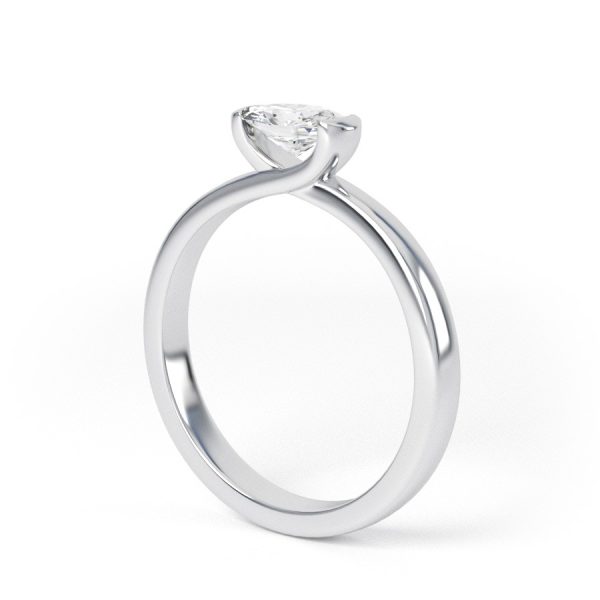 Eng - LEXI | Horizontal set Oval shape Diamond Engagement Ring - Image 3