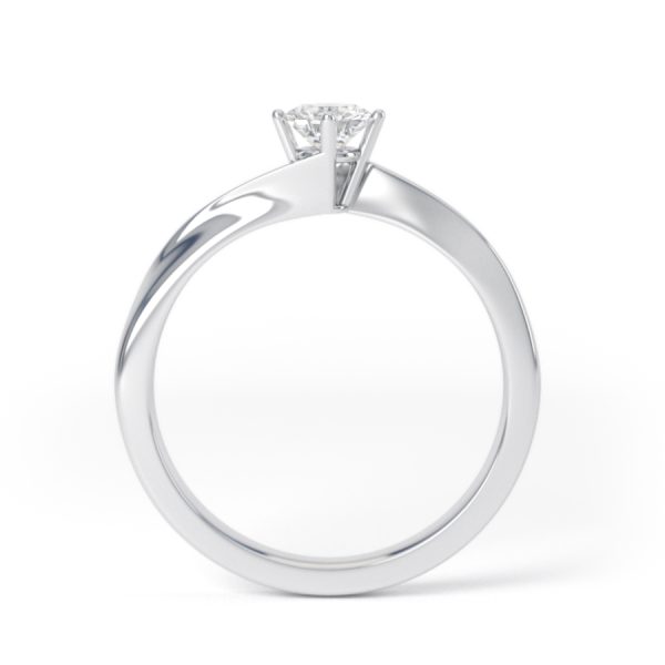 Eng - ADDISON | Slim Twist Set Diamond Engagement Ring - Image 2