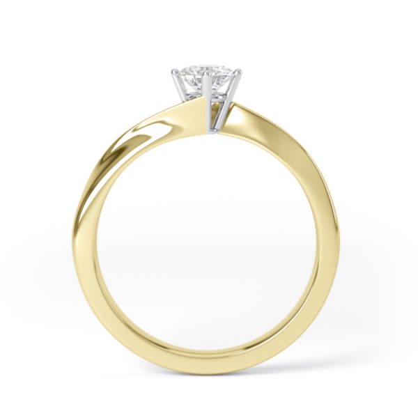 Eng - ADDISON | Slim Twist Set Diamond Engagement Ring - Image 5