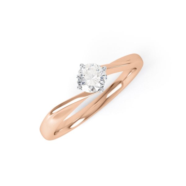 Eng - ADDISON | Slim Twist Set Diamond Engagement Ring - Image 7