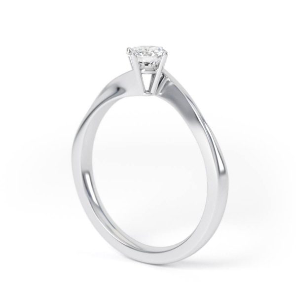 Eng - ADDISON | Slim Twist Set Diamond Engagement Ring - Image 3