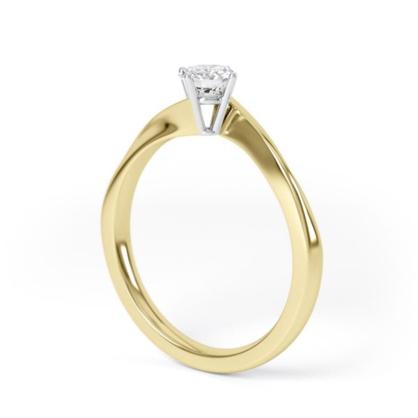 Eng - ADDISON | Slim Twist Set Diamond Engagement Ring - Image 6