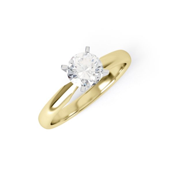 Eng - CALLIE | Knife Edge Four Claw Set Diamond Ring - Image 4