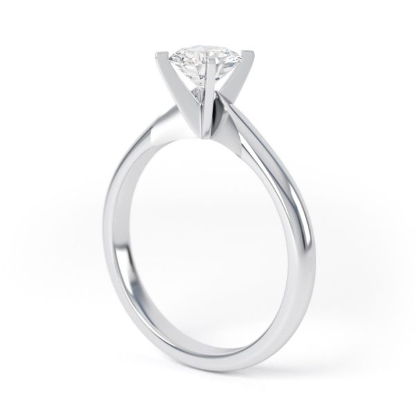 Eng - CALLIE | Knife Edge Four Claw Set Diamond Ring - Image 3