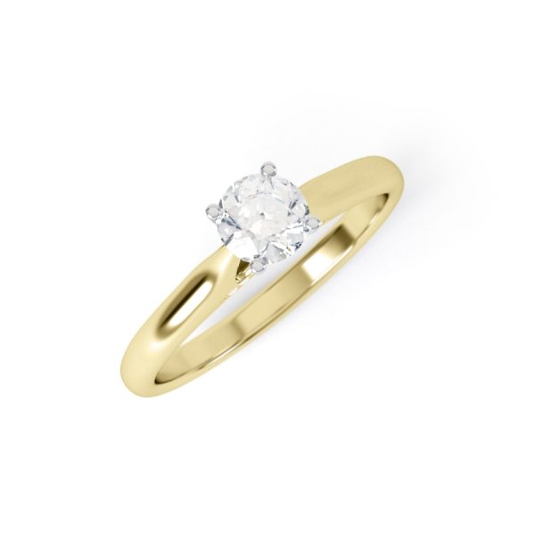 Eng - REAGAN | Wide Band Four Claw Diamond Ring - Image 6