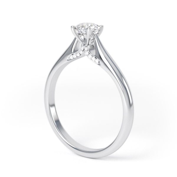 Eng - REAGAN | Wide Band Four Claw Diamond Ring - Image 8