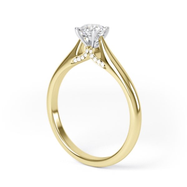 Eng - REAGAN | Wide Band Four Claw Diamond Ring - Image 9