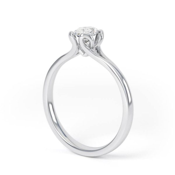 Eng - DESTINY | Split Shoulder oval shaped solitaire Engagement ring - Image 7