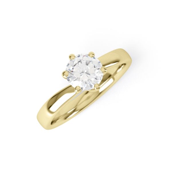 Eng - MORGAN | Six Claw Set Wide Diamond Cut Ring - Image 4