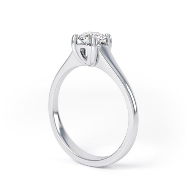 Eng - CHARLIE | Wide Tapering Up Four Claw Set Ring - Image 3