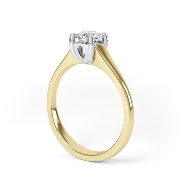 Eng - CHARLIE | Wide Tapering Up Four Claw Set Ring - Image 6