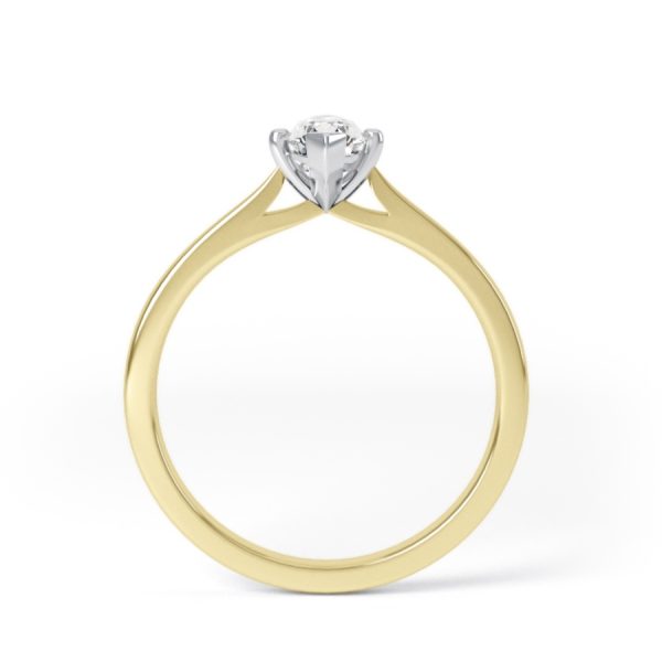 Eng - ZARA | Knife Edge Marquise shape Diamond Engagement Ring - Image 3