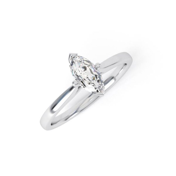 Eng - ZARA | Knife Edge Marquise shape Diamond Engagement Ring